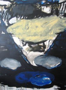Aus den Wolken fallenAcryl, 200 x 150 cm, 2007